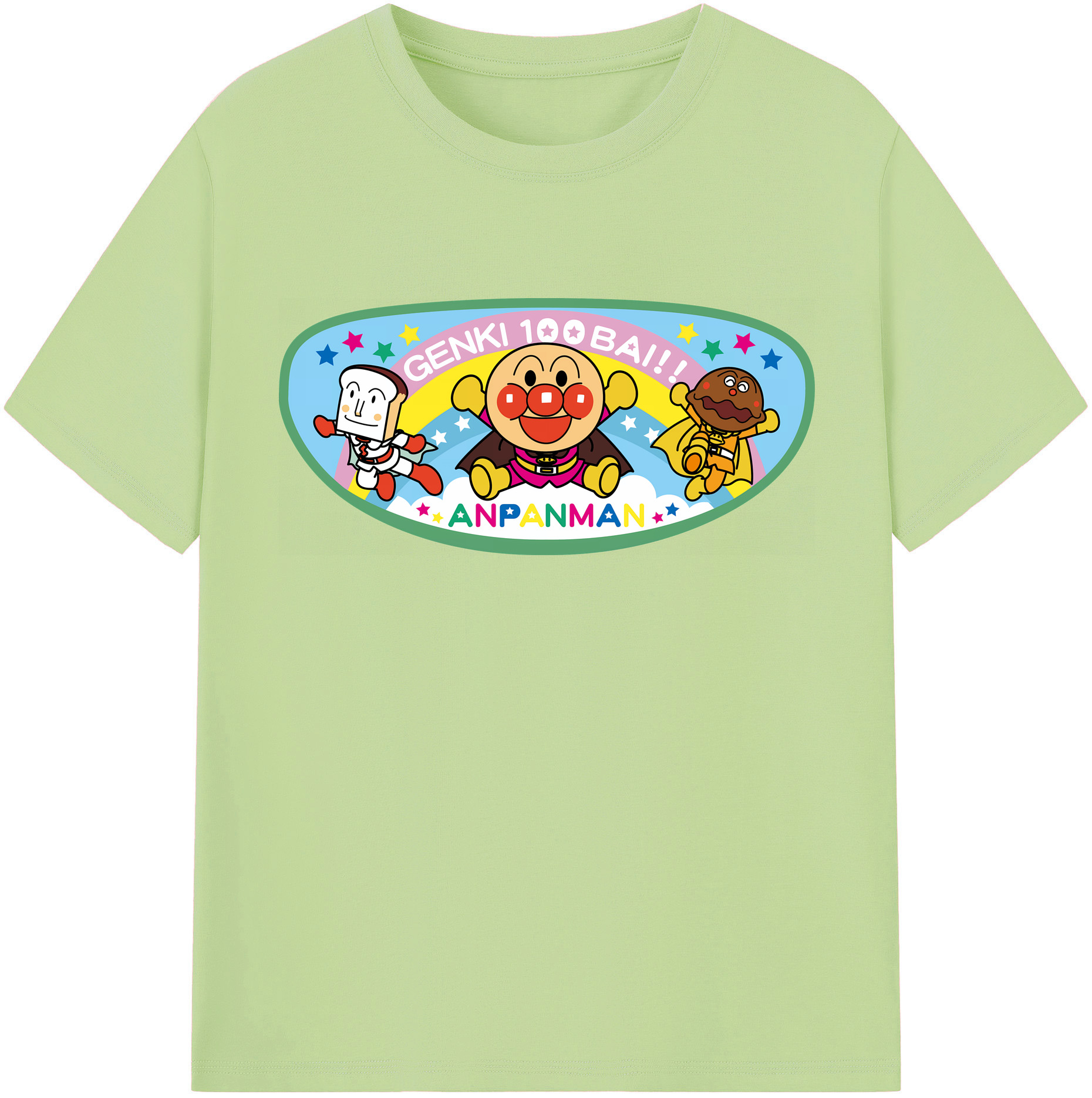 （画像用） アンパンマン Anpanman 綿100％半袖Tシャツ（フロントプリント）